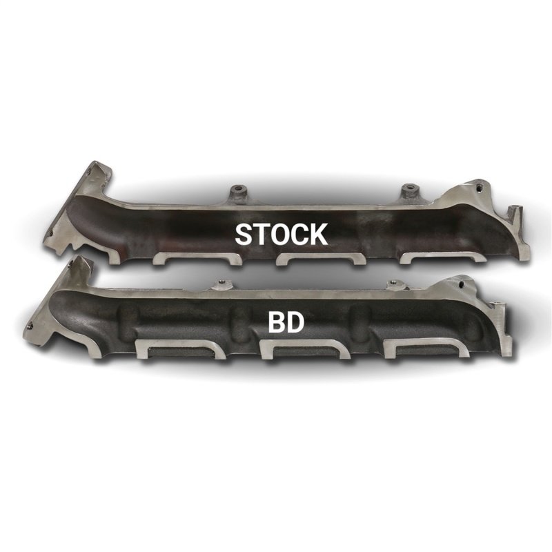 BD Diesel exhaust manifold improving turbo spool and throttle response on diesel truck